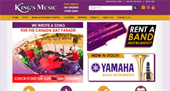 Desktop Screenshot of kingsmusic.ca